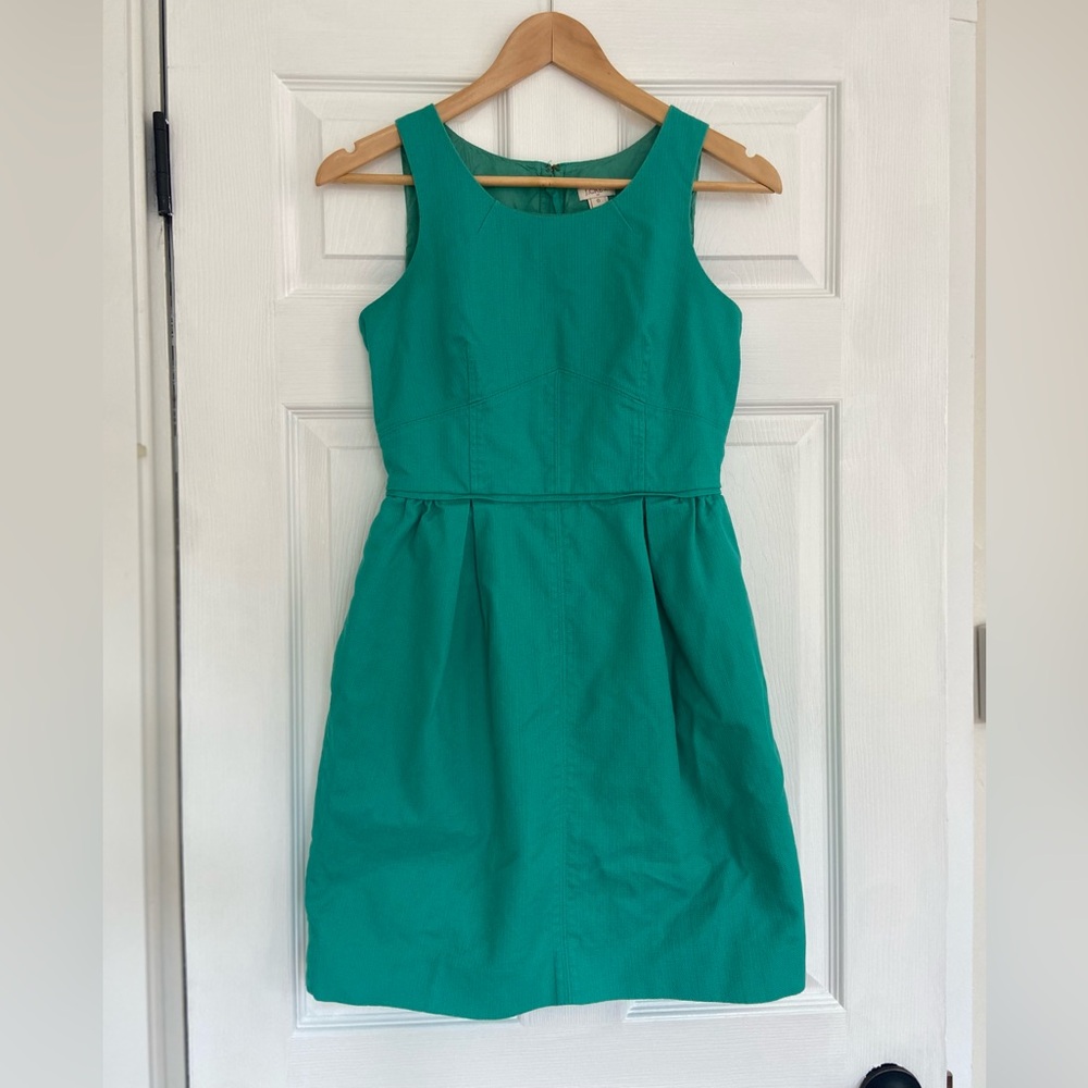 Jcrew vibrant green dress size 0.